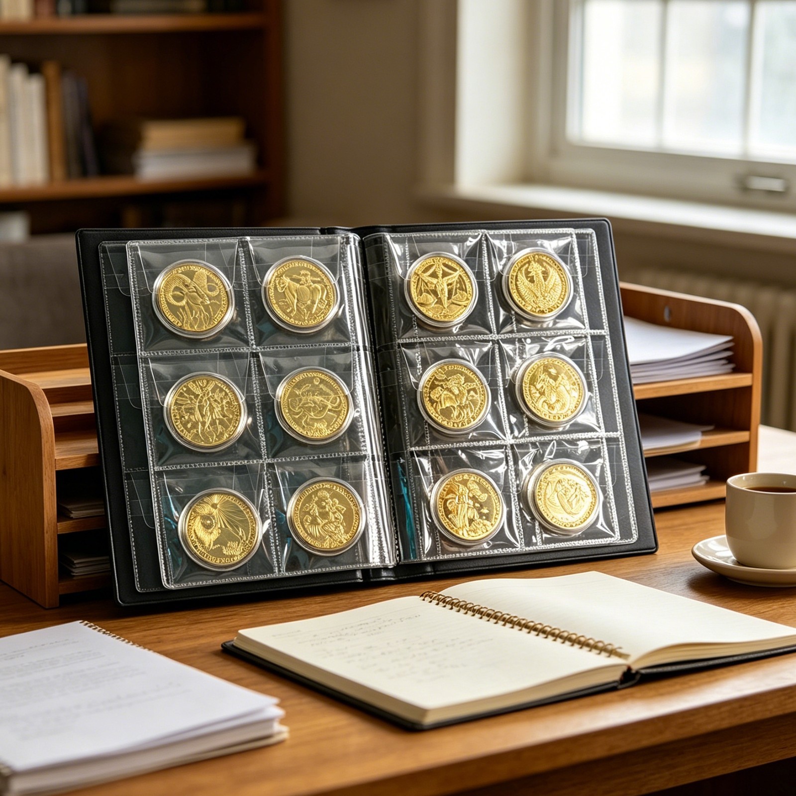 12 Zodiac Signs Commemorative Coins with Collector’s Album – Golden