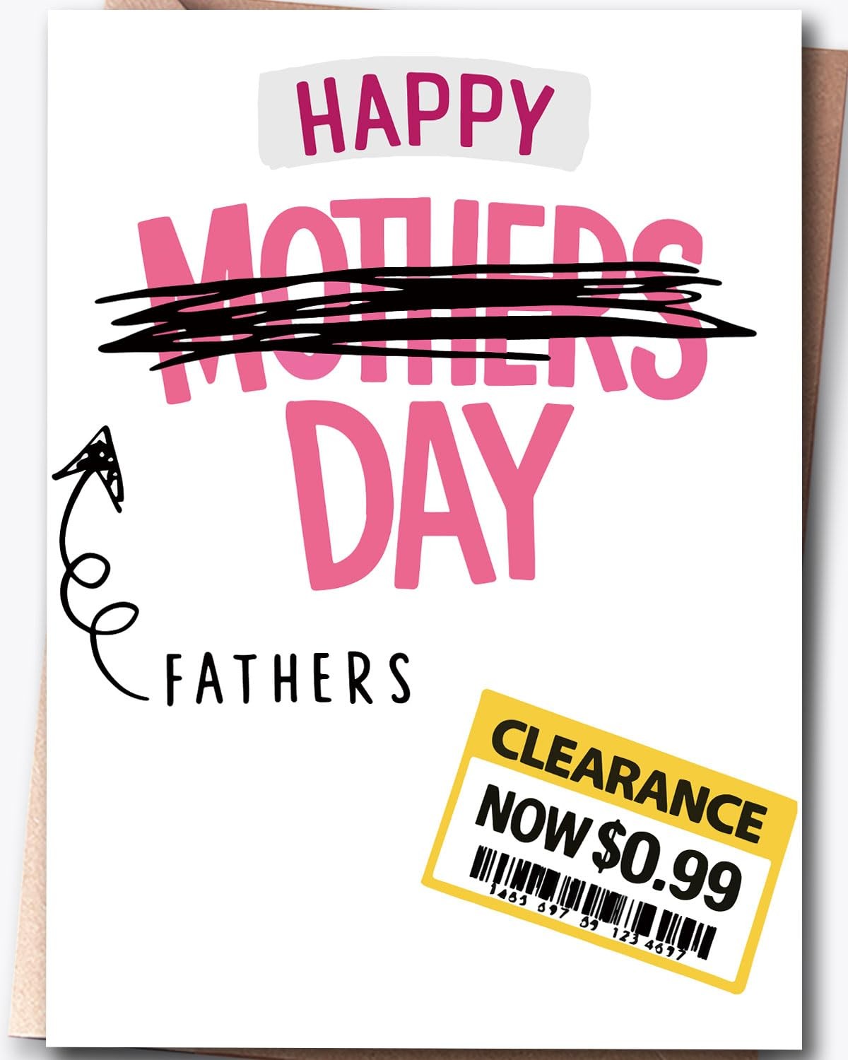 Hqulpr Greeting Card, Funny Father’s Day 7×5 Inches, HF08-HAPPY FATHERS DAY