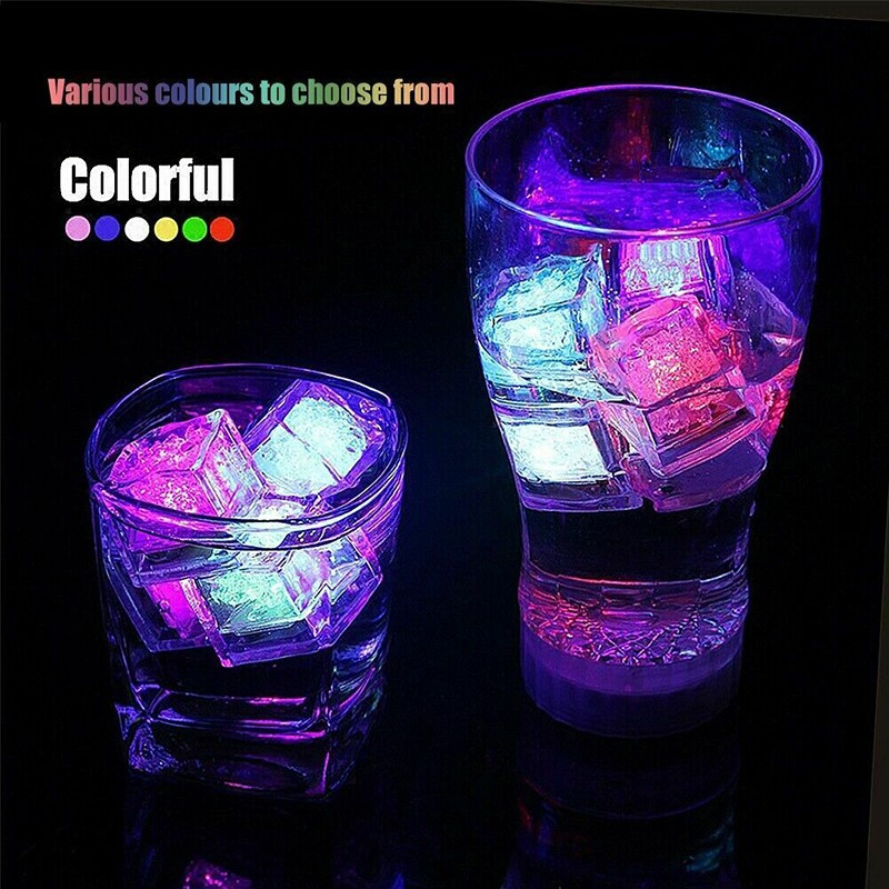 Lots Light Up Ice Cubes Color Changing Led Ice Cubes for Drinks Glow in the Dark