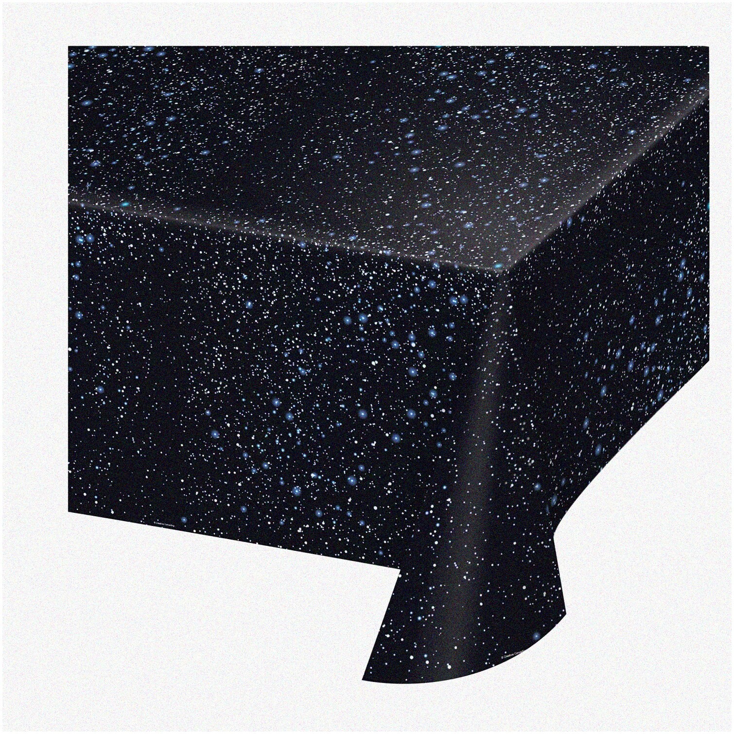 Black Space Print Plastic Tablecover 54×108″