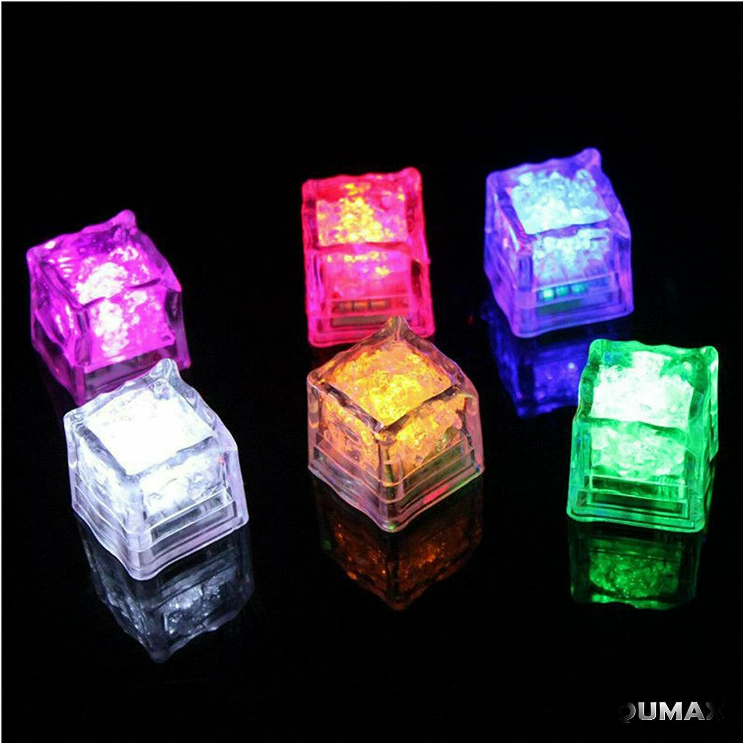 Rainbow Flashing Light Up LED Ice Cube 6 colors 12-48 lowest prices on line