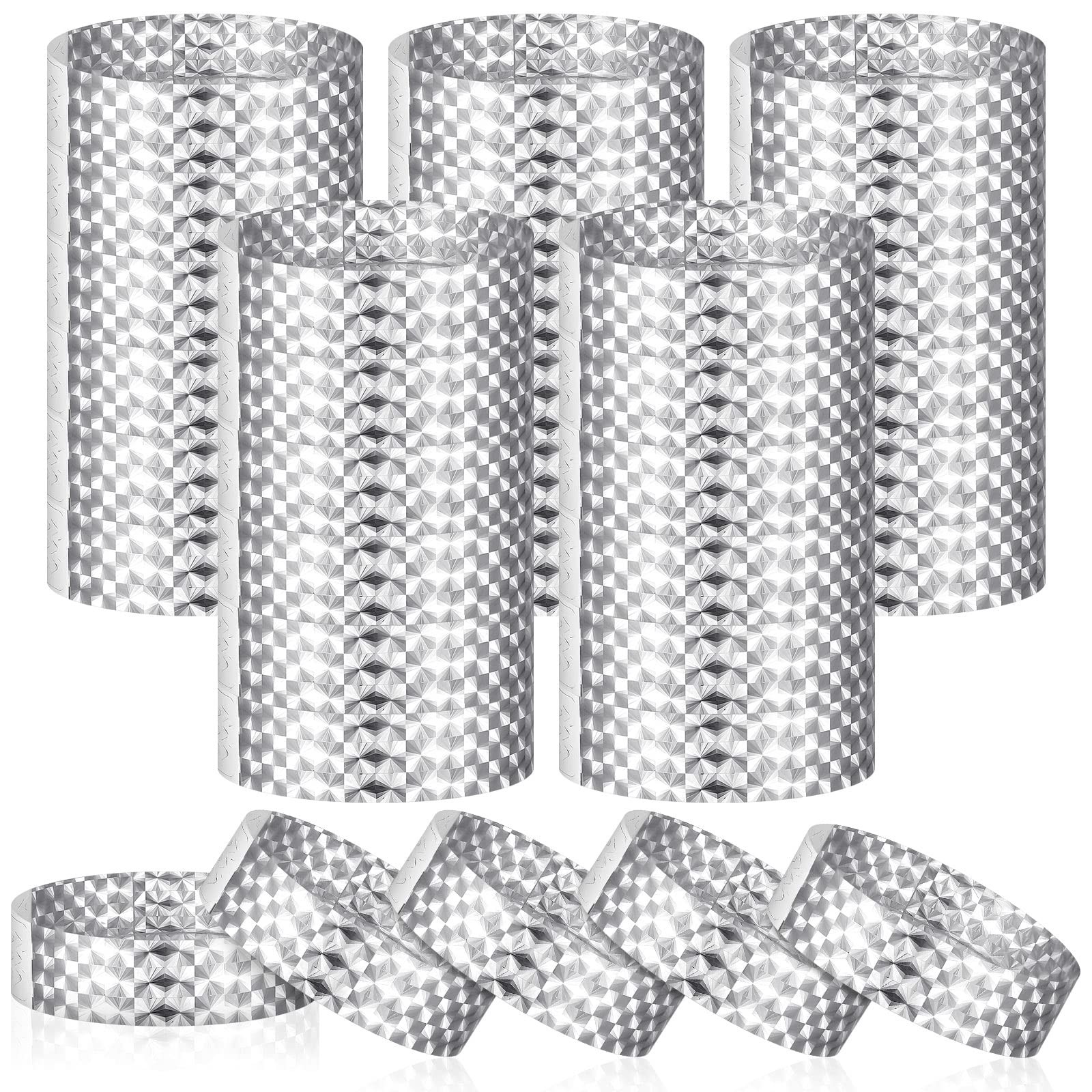 BBTO 500 Pack Holographic Party 9.84 inches long, 0.62 wide, Silver
