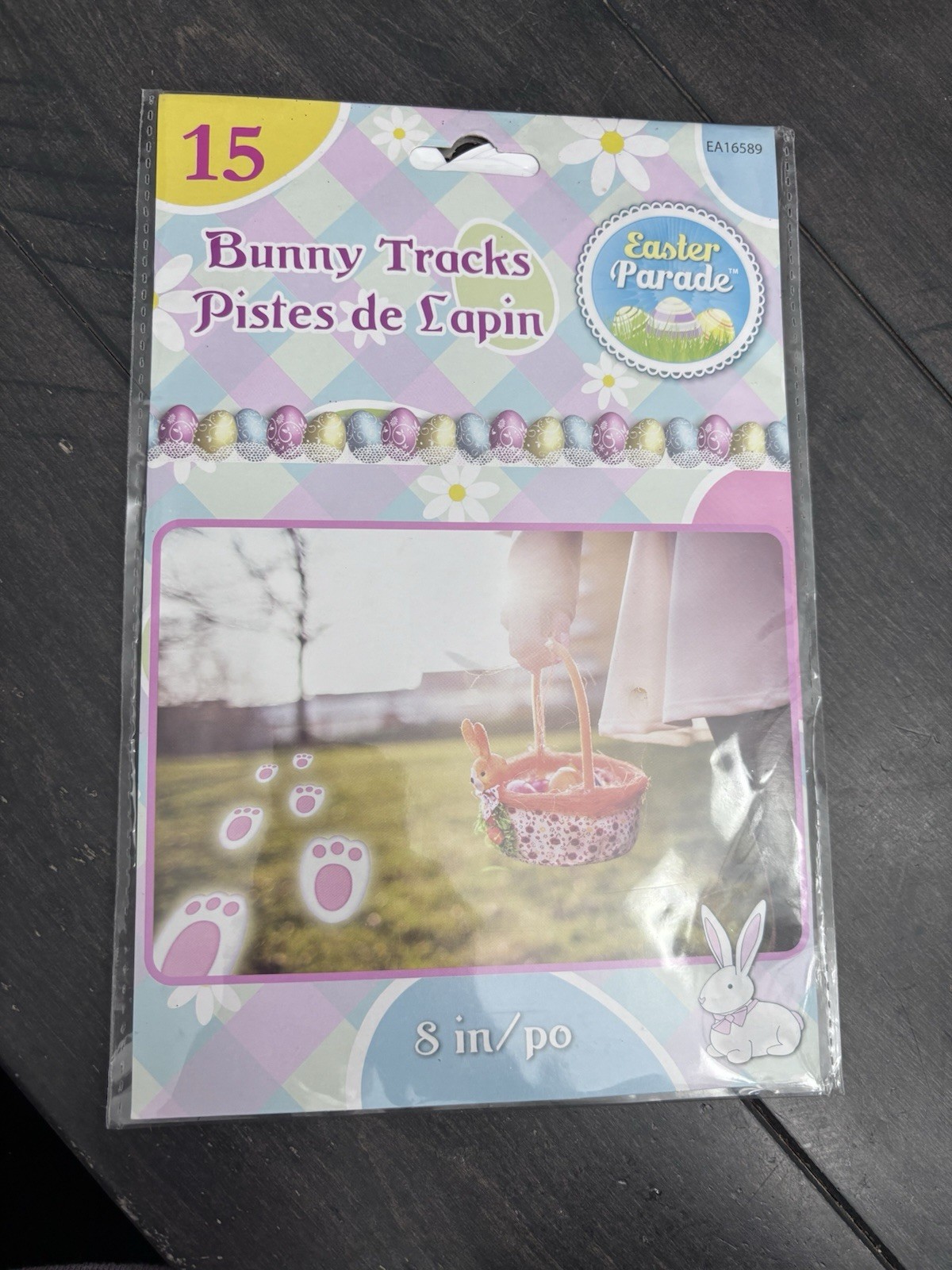New 8″x5″ Easter Bunny Paw Foot Prints Rabbit Tracks 15 Ct. Cardstock