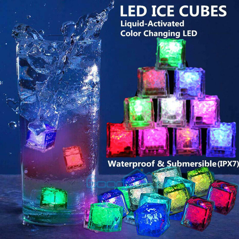 Lot Light Up Ice Cubes for Drinks Multi-Color LED Ice Cubes for Ice Cube Light