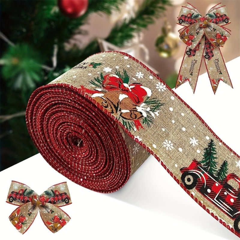 Effective Christmas Gift Wrapping Ribbons Charm in Assorted Color and Designs