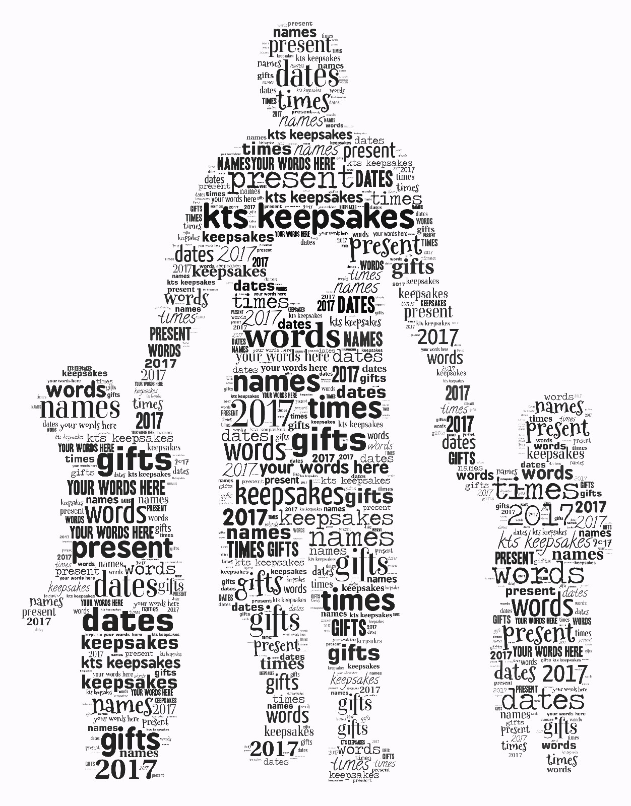 word art picture personalised gift present keepsake Daddies boys fathers day dad