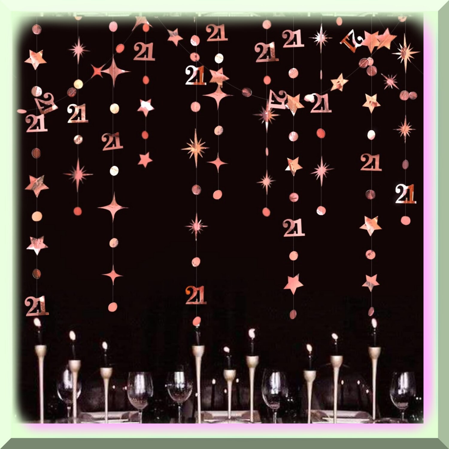 Rose Gold Celebration Kit with Dot Garland and Stream