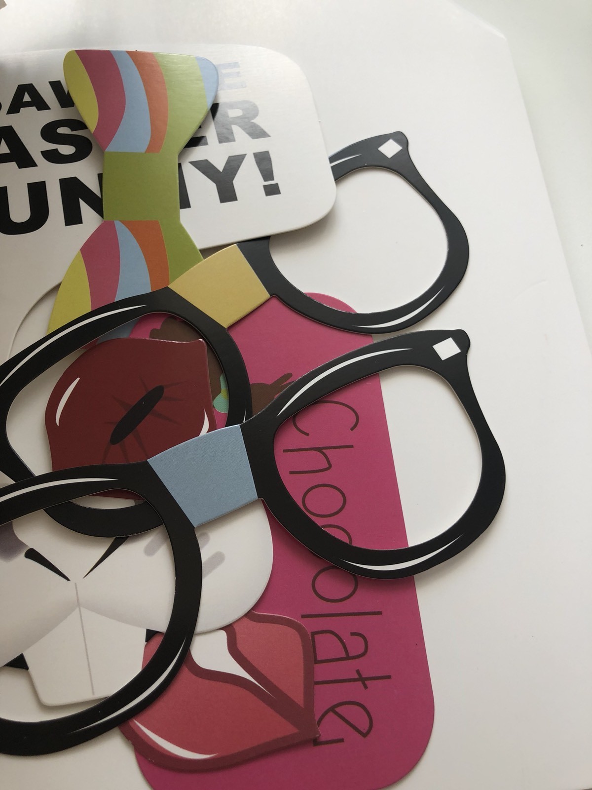 Happy Easter Bunny Hat eyeglasses Party Selfie Photo Booth Prop fun Game Sign