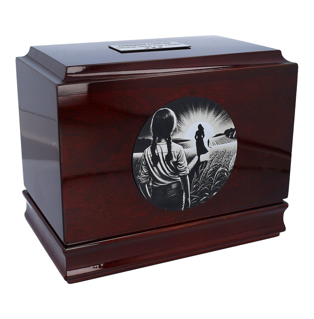 Memorial urn for mom Mother’s cremation urn Tribute urn for mom Decorative urn