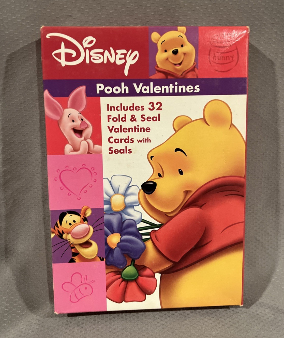 NEW IN BOX Disney Winnie The Pooh Valentines Cards 32 Per Box 8 Designs