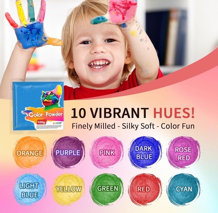 NEW 10 Pack Holi Color Powder 100g Each With Bag Fun Run Party Gender Reveal