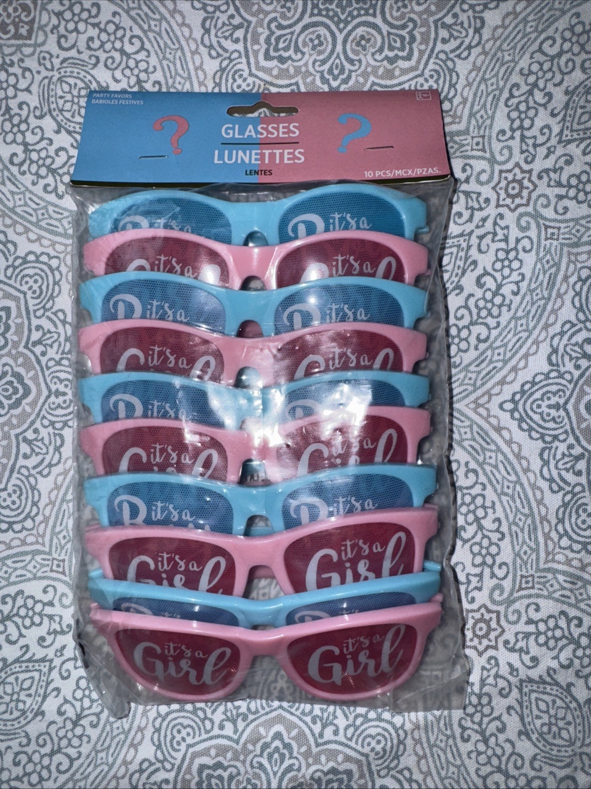 Gender Reveal Party Glasses Pack Of 10 – It’s a Boy or It’s A Girl Pink Blue NEW