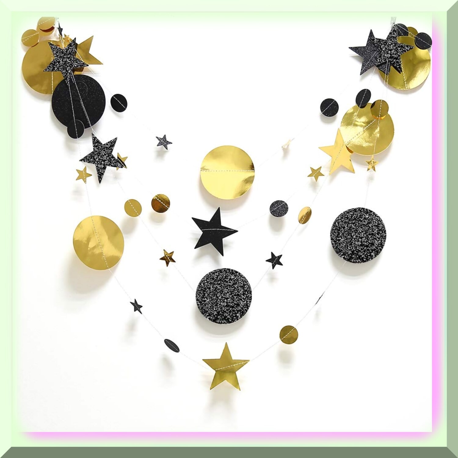 Night Celebration Star and Moon Garland Set