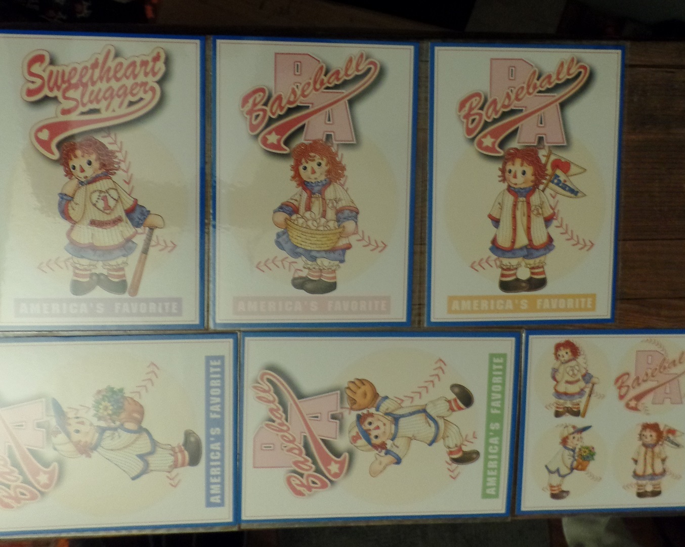 Raggedy Ann & Andy Postcards w protector Sleeve from Japan Baseball set (AX60)