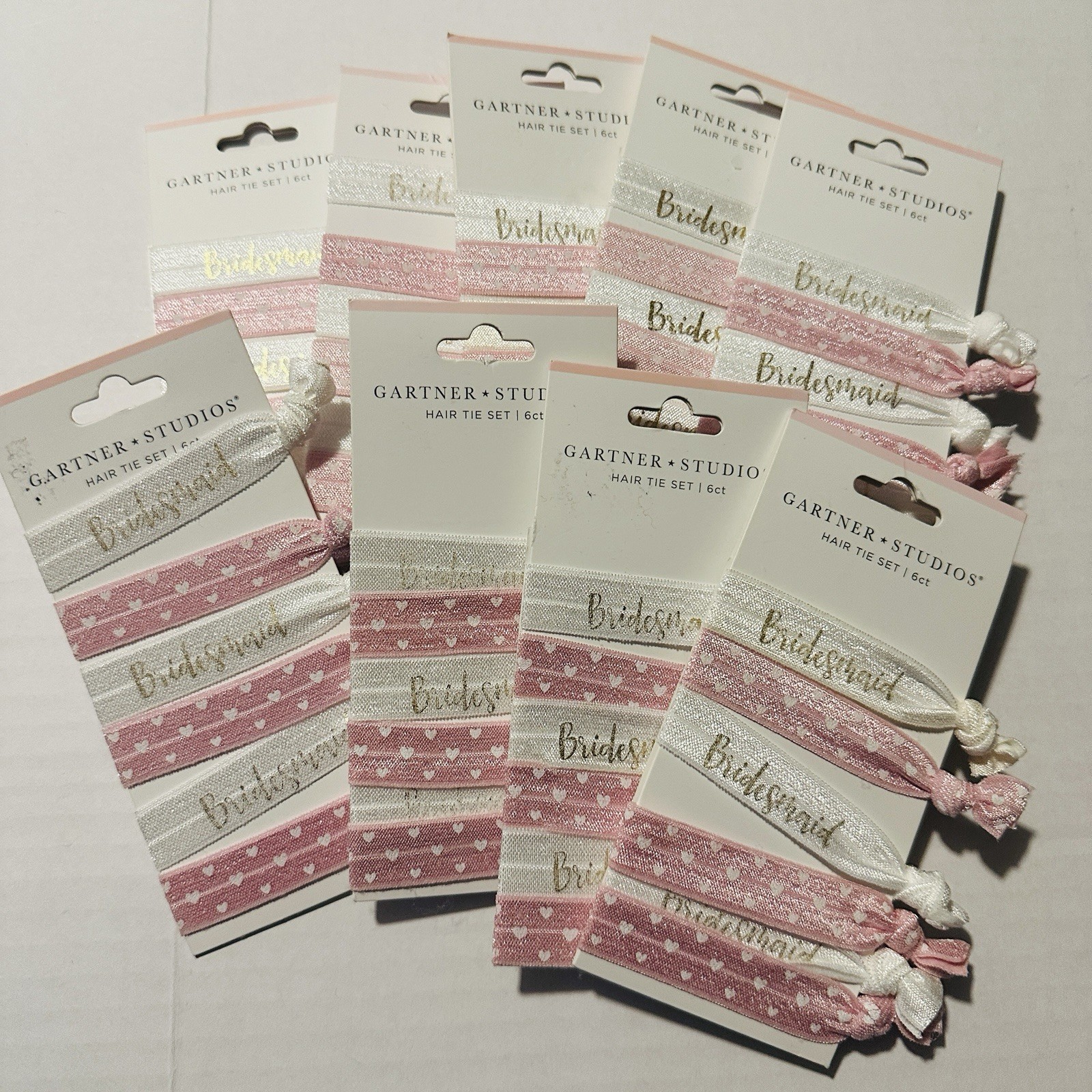 Bridesmaid Gifts Hair Ties (9 Packs ) NEW Wedding Favors