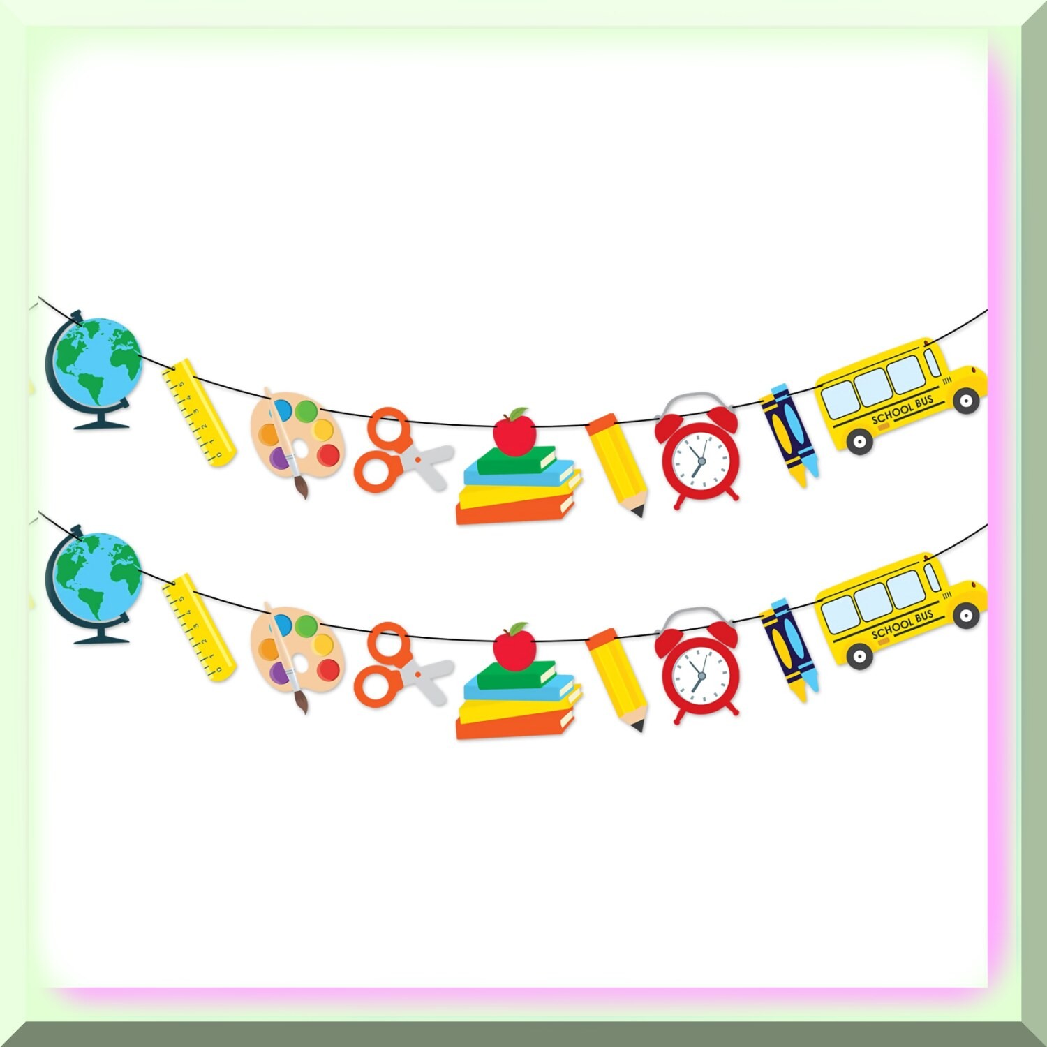 School Spirit Celebration Kit with 10ft Banner and Apple Paper