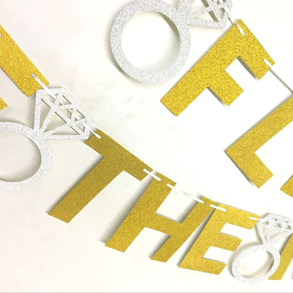 Bachelor Party Paper Banner Bunting Flag Single Party Glitter Letter Pull Flag