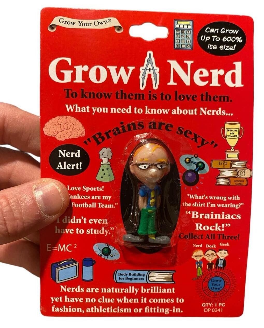 SET OF 3 Grow your own DORK – NERD – GEEK – Fun Gag Joke Novelty