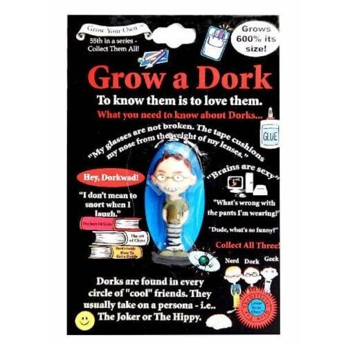 SET OF 3 Grow your own DORK – NERD – GEEK – Fun Gag Joke Novelty