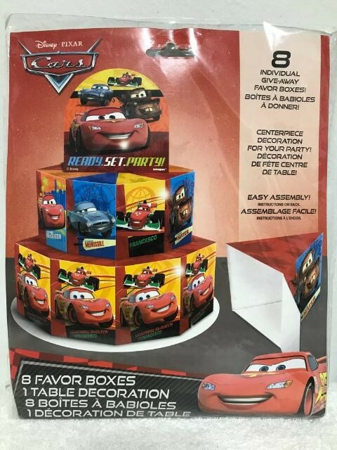 Disney Cars Favour Box Centrepiece Decoration for 8. Unique. Brand New Sealed