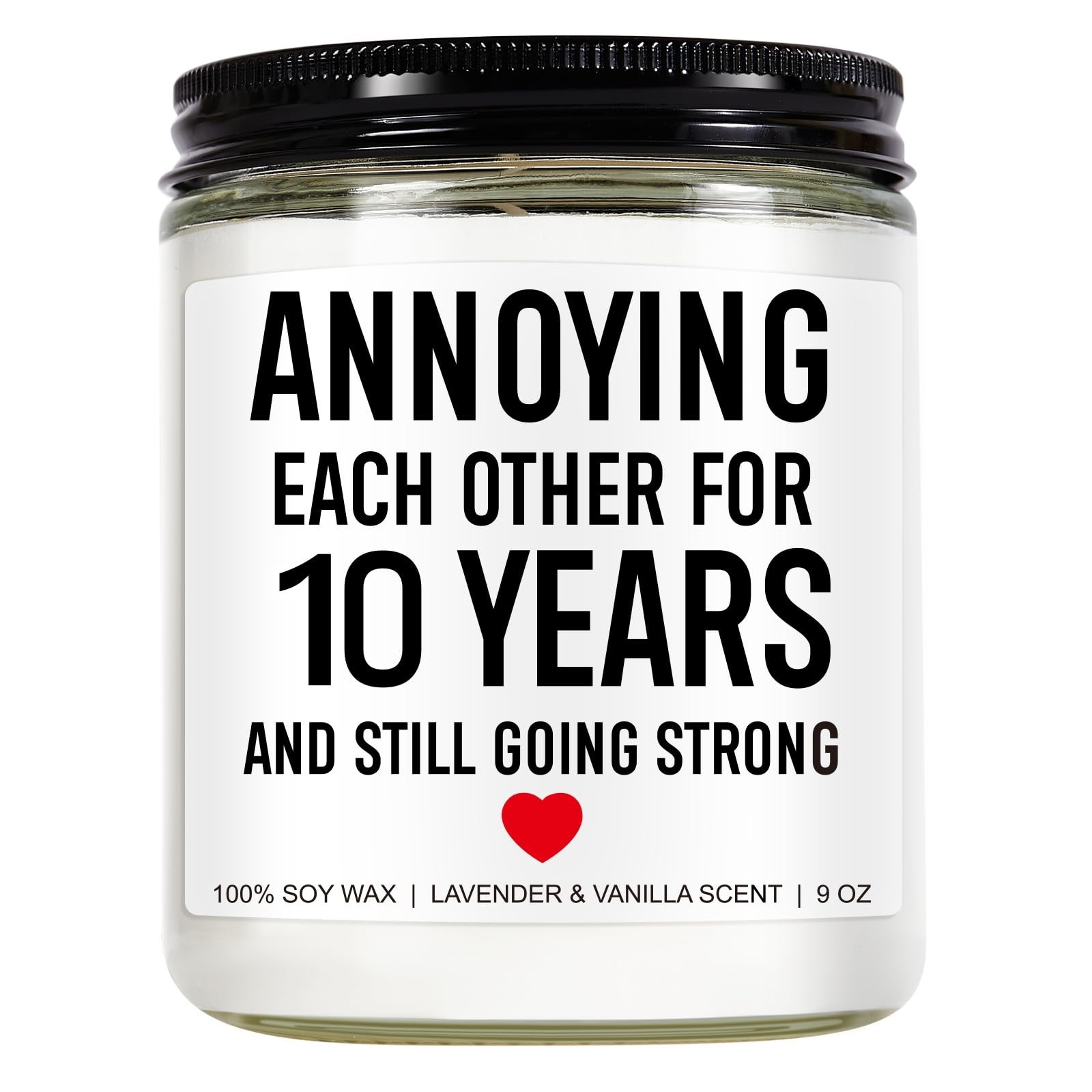 Funny Scented Candle, 10 Year Anniversary, Gifts for Wife, Husband, Couple – …