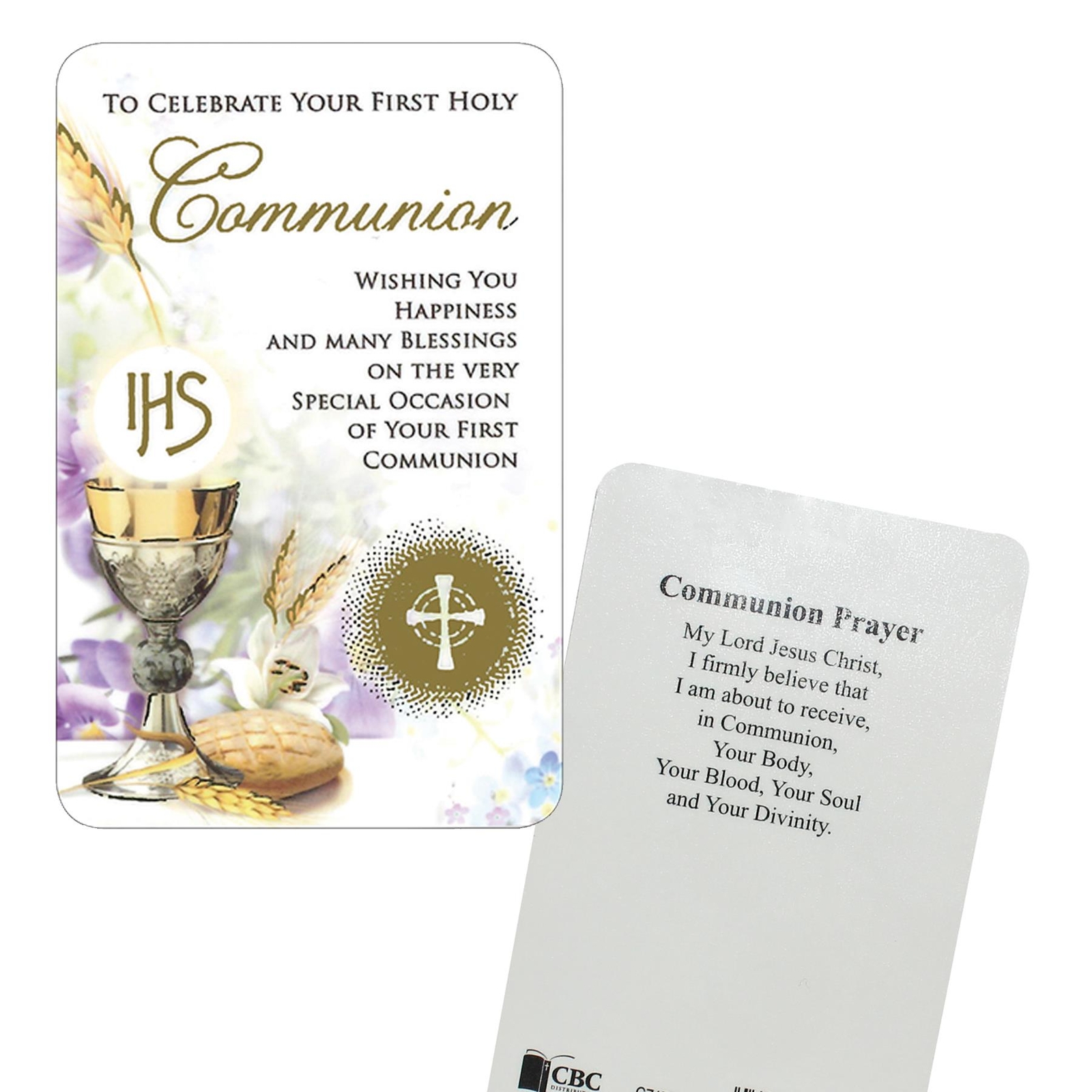 Laminated Prayer Card First Holy Communion 8.5×5.5cm – C71731
