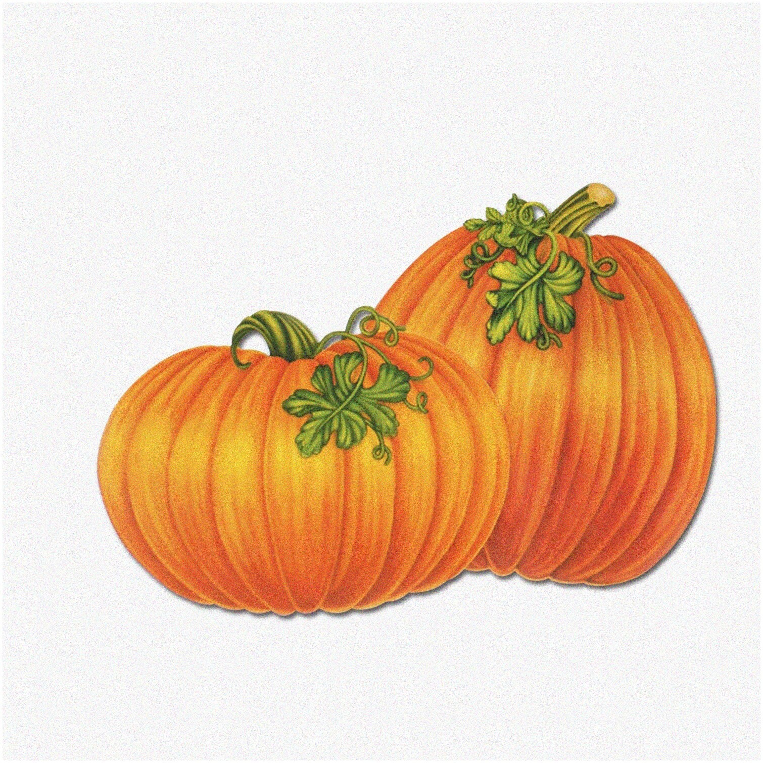 Set of four 16-inch fall pumpkin decorations