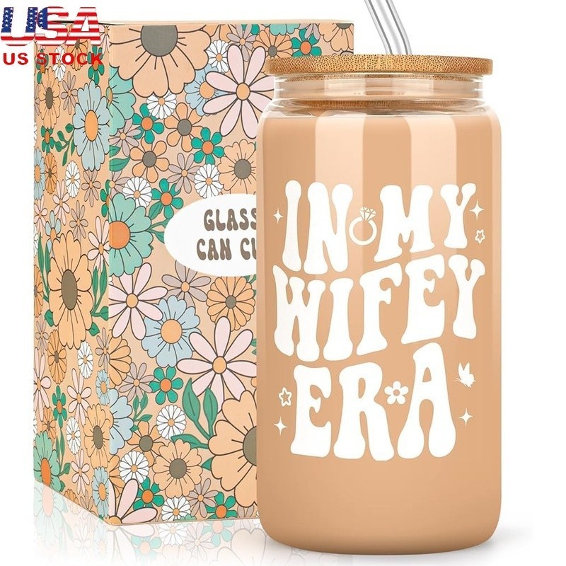Bridal Shower Gift Iced Coffee Cup In My Wife Era Bachelorette Party Favor New