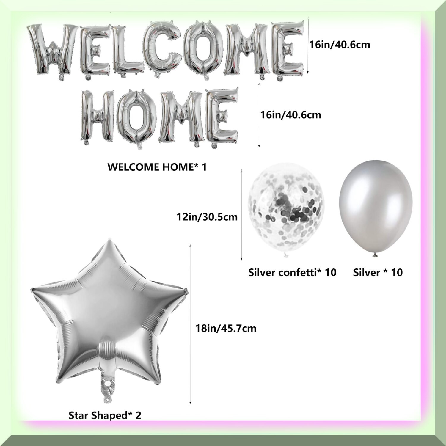 Silver Letter F and Star Balloons for Homecoming Celebration