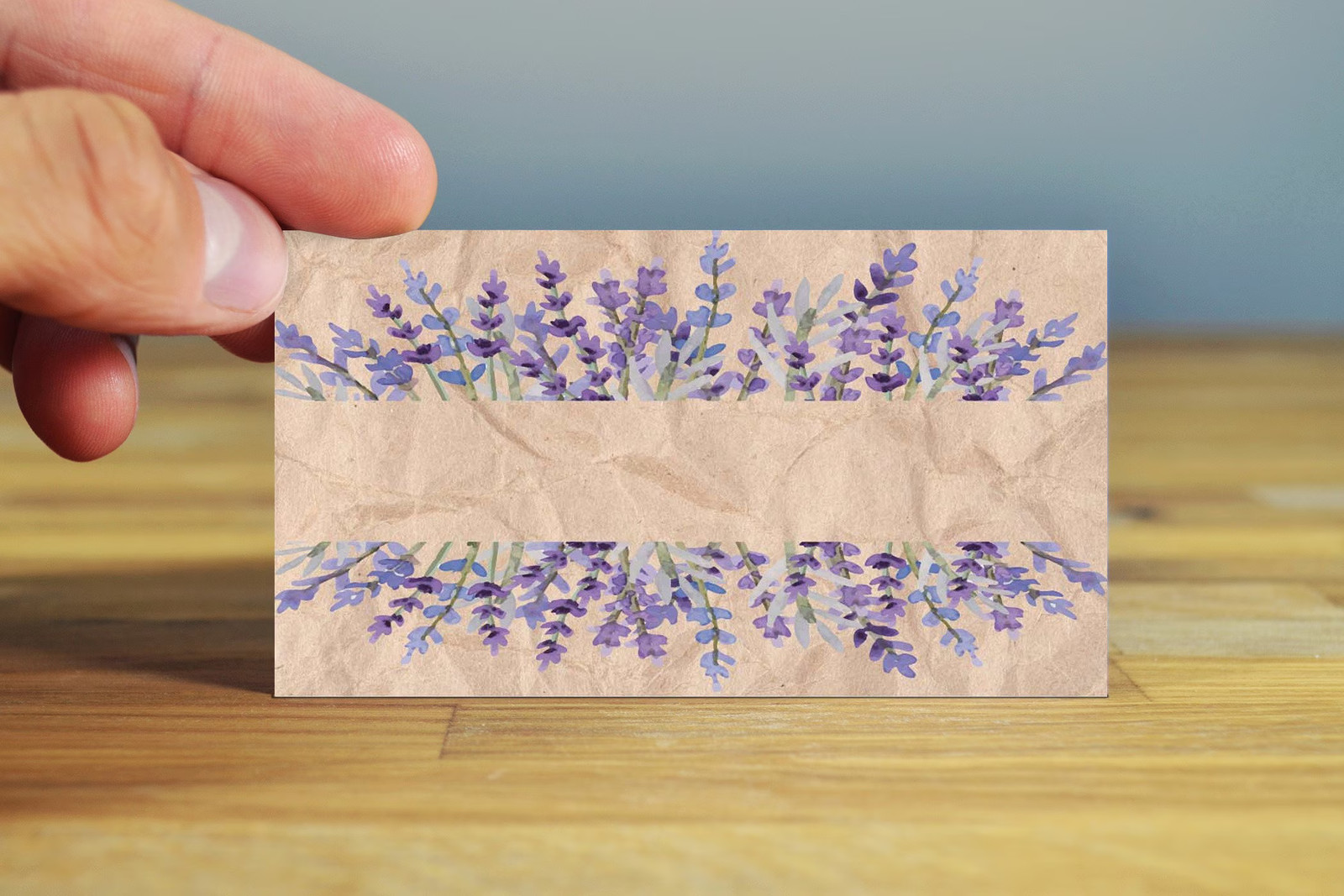 Lavender Floral Place Cards – Folded Table Tent Cards, 25 Count