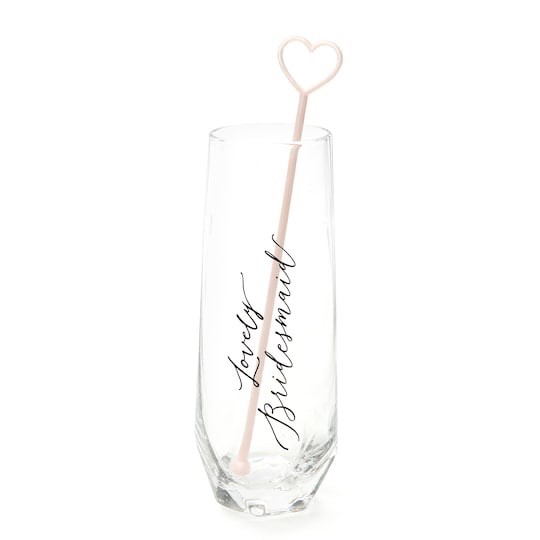 NEW IN BOX Style Me Pretty Bridesmaid Glass with Pick X TWO
