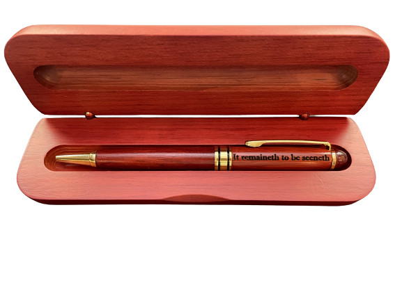 Personalized Engraved Red Maple Wood Ballpoint Bulk Pen with Box Custom Gift