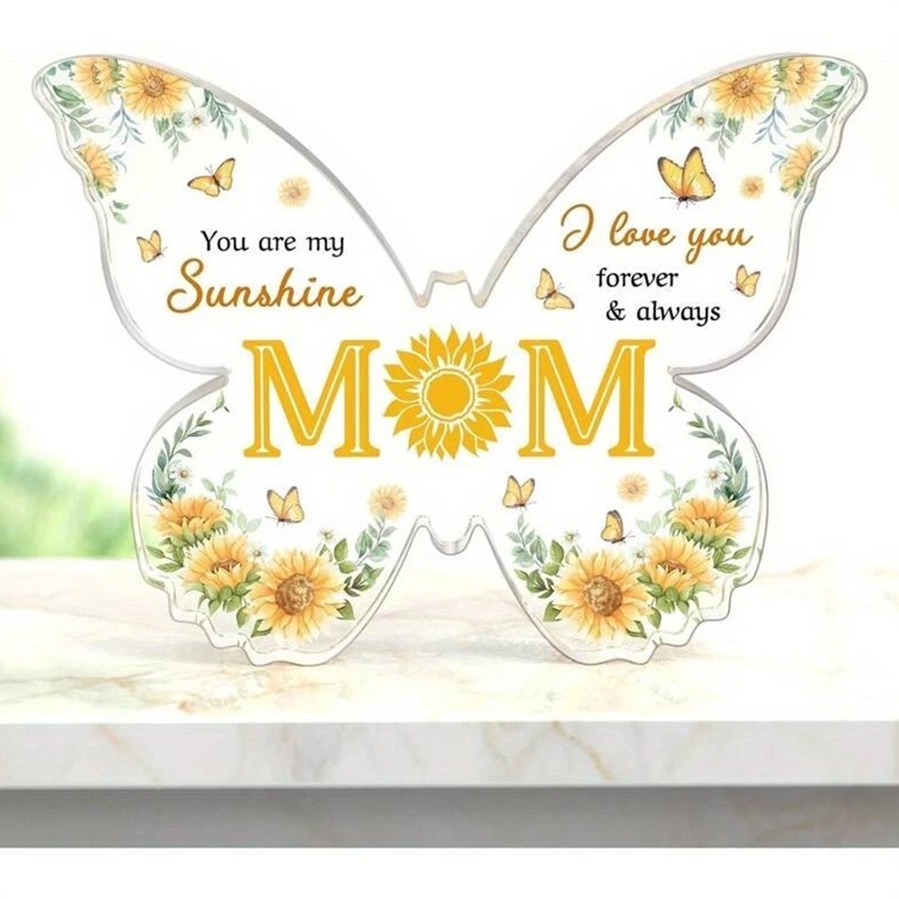 Butterfly Mum Acrylic Plaque Gift for Christmas