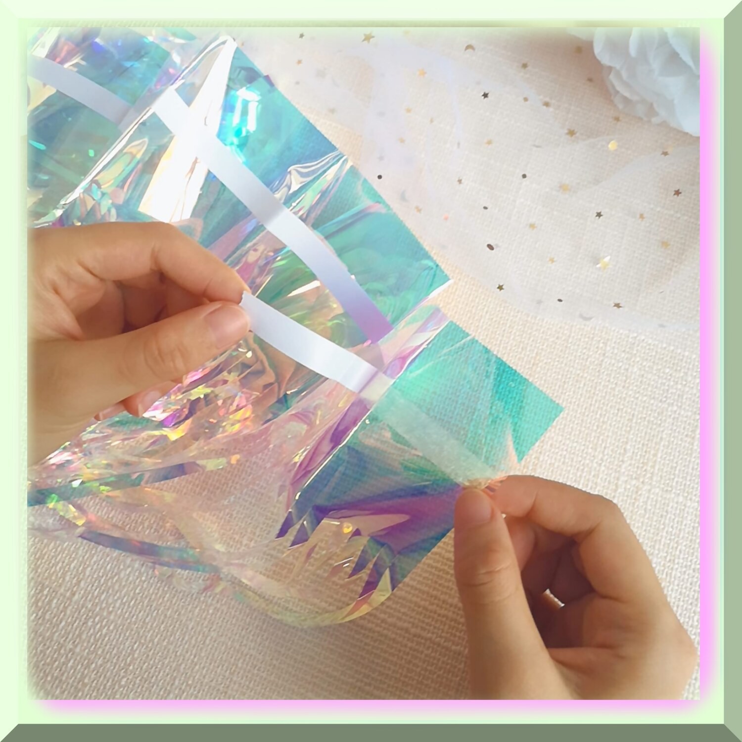 Rainbow Tinsel Fringe Curtain 2 Pieces 1m x 2.5m