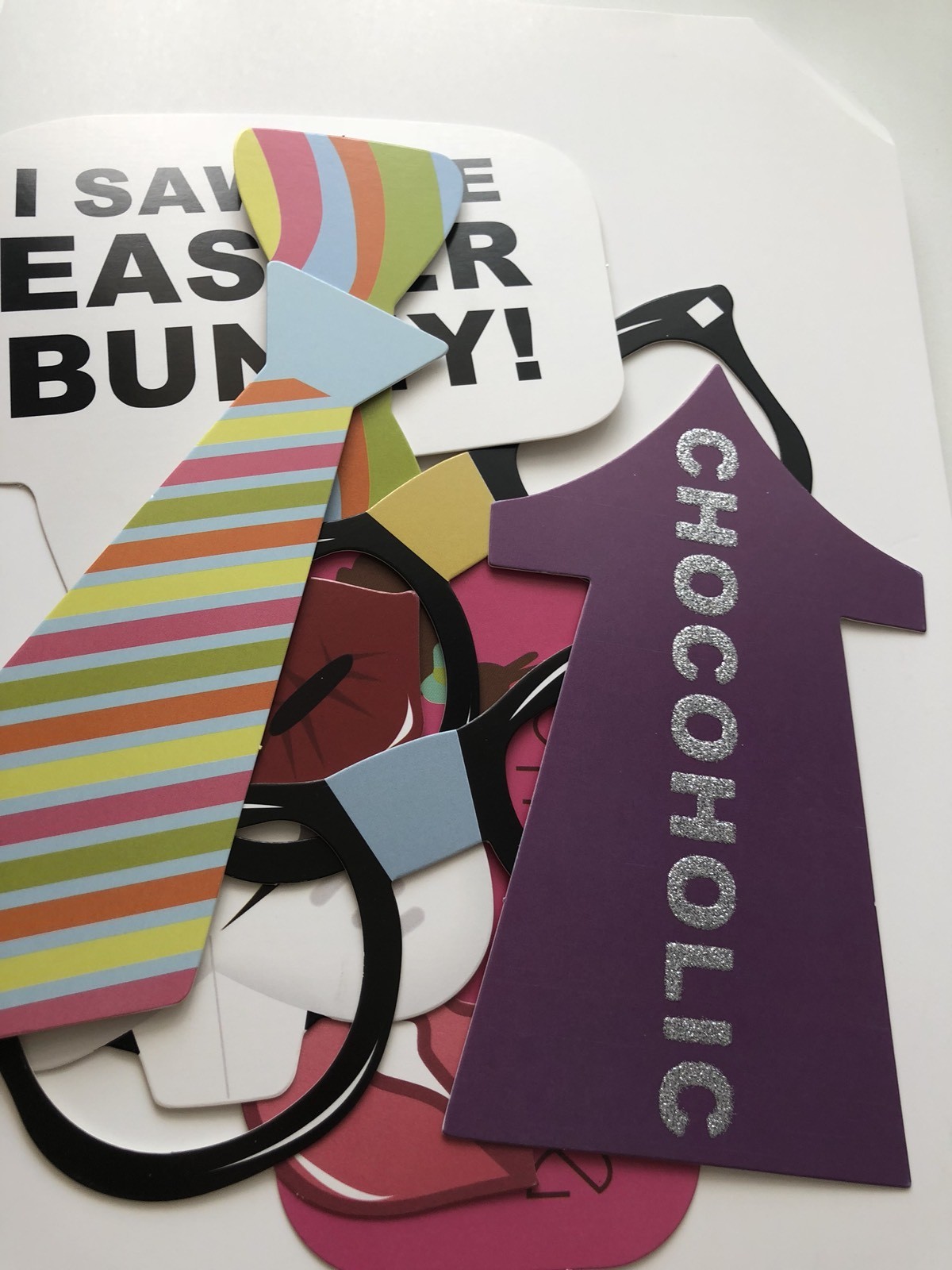 Happy Easter Bunny Hat eyeglasses Party Selfie Photo Booth Prop fun Game Sign