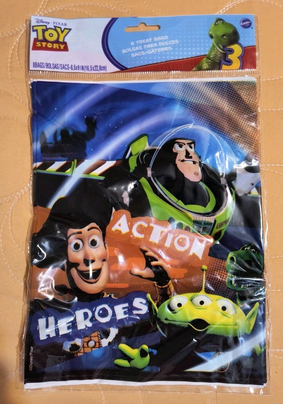 TOY STORY BUZZ LIGHTYEAR, WOODY & MORE Birthday Loot Bags 8 count Plastic New!