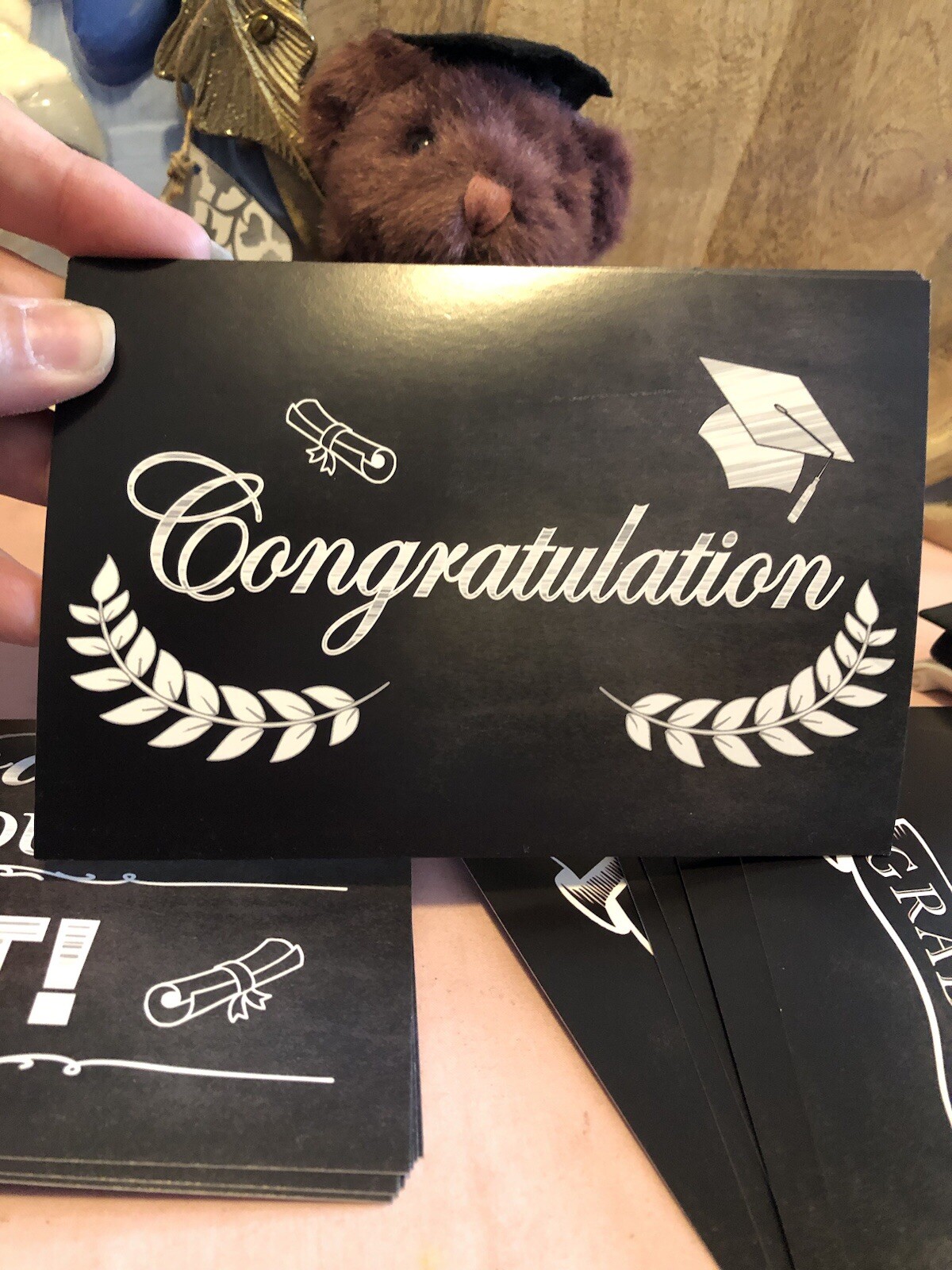 Graduation Gift Bear, Cake Topper/decor, Set Of 32 Advise For The Graduate Cards