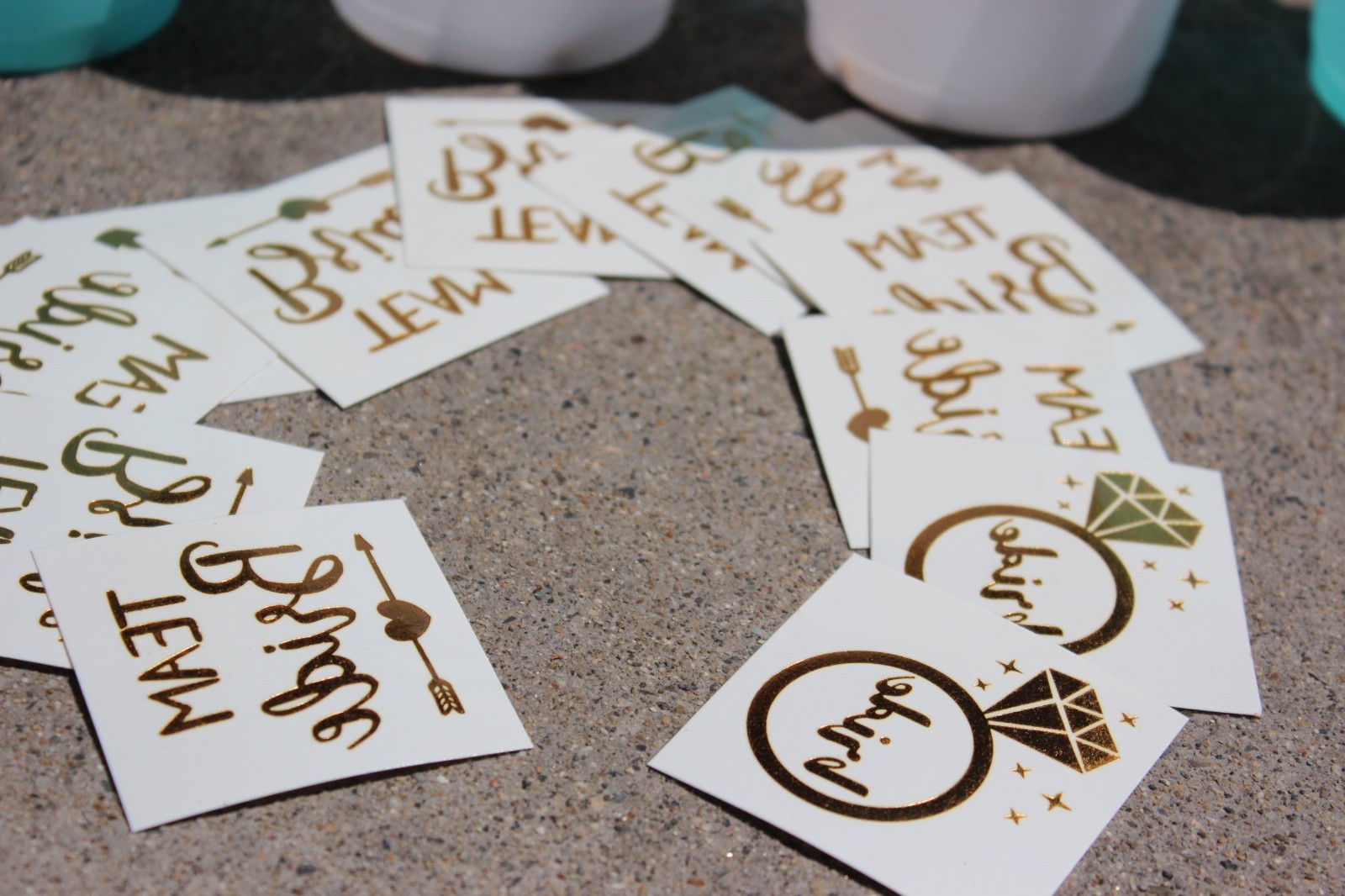 36 PIECE BUNDLE | Bachelorette Party Cups + Bridal Temporary Tattoos + Straws