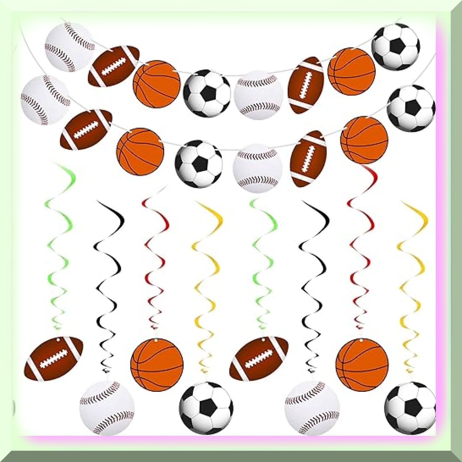 18-Piece Sports Party Decor Set with Banners