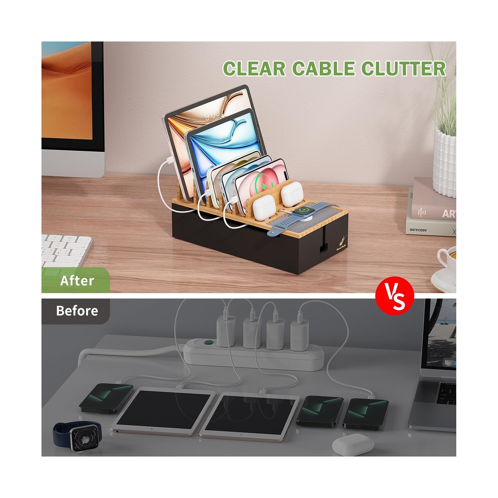 Pezin & Hulin Cable Management Box, Docking Station for Multi Devic… Fast Ship