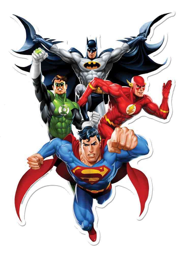 JUSTICE LEAGUE HEROES Wall Art Cardboard Cutout Decoration Batman Flash Superman