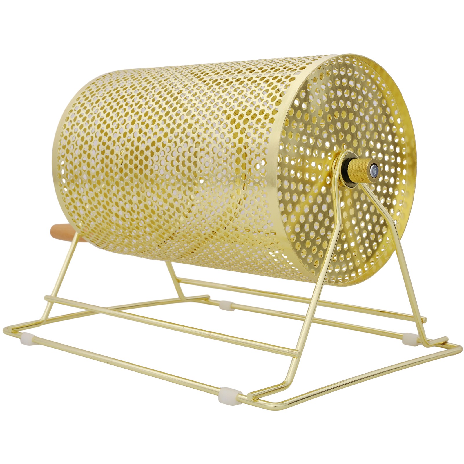 Raffle Ticket Spinner Drum 12″ x 8″ Brass Plated Holds 2500 Tickets