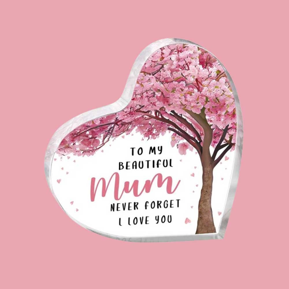 Love Heart Acrylic Decor Gift for Mom Mother’s Day 10X10CM
