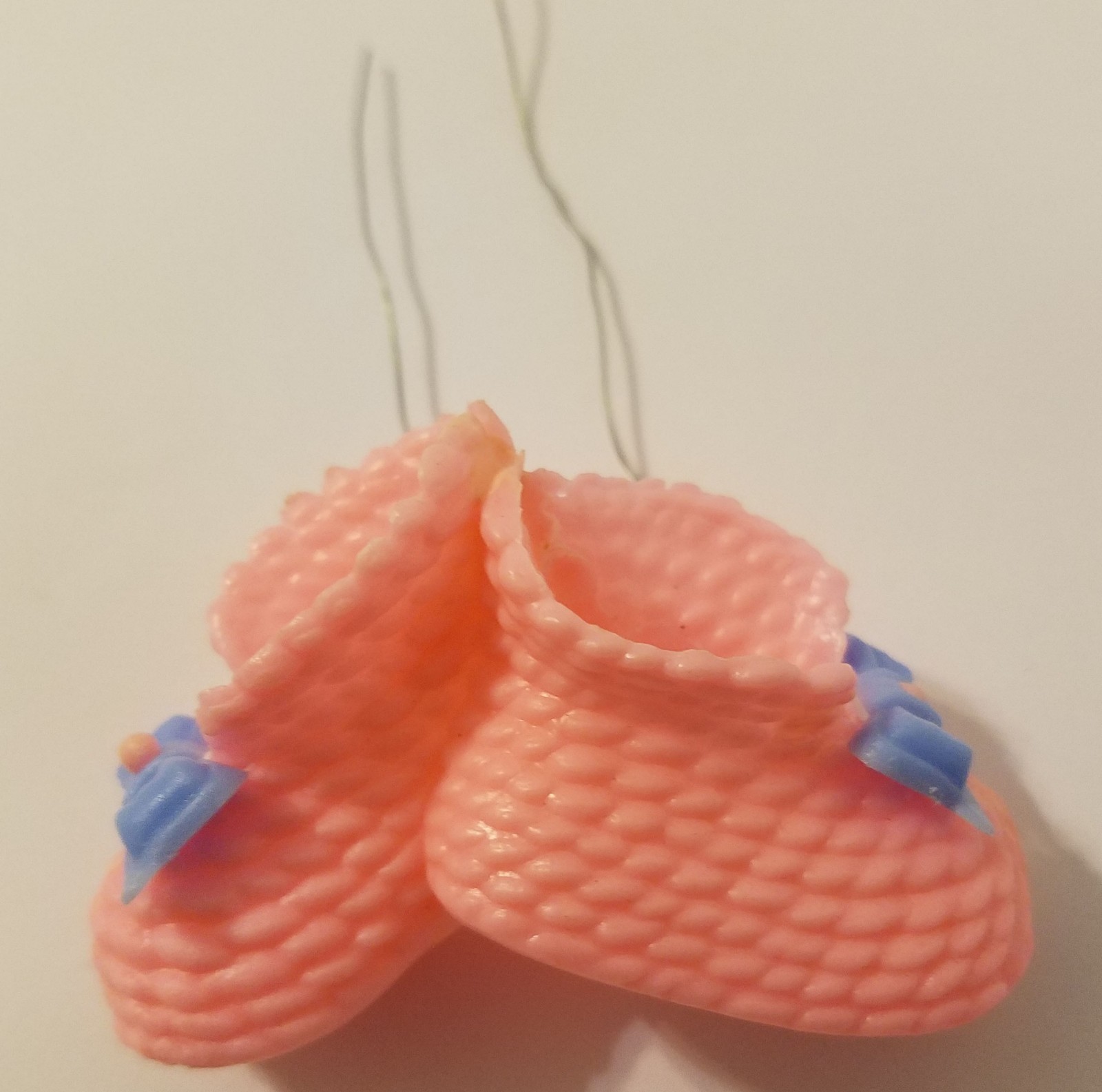 Lot of 12 Pink Plastic Baby Booties Baby Shower Hanging Decorations Table Decor