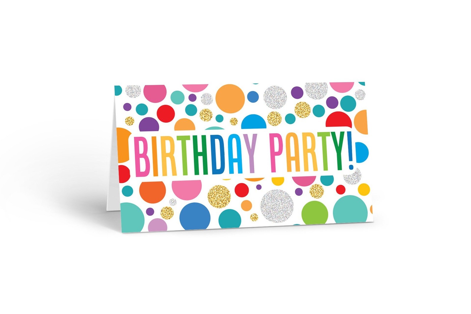 Colorful Dots Happy Birthday Place Cards – 25 Place Cards – Party – B77546