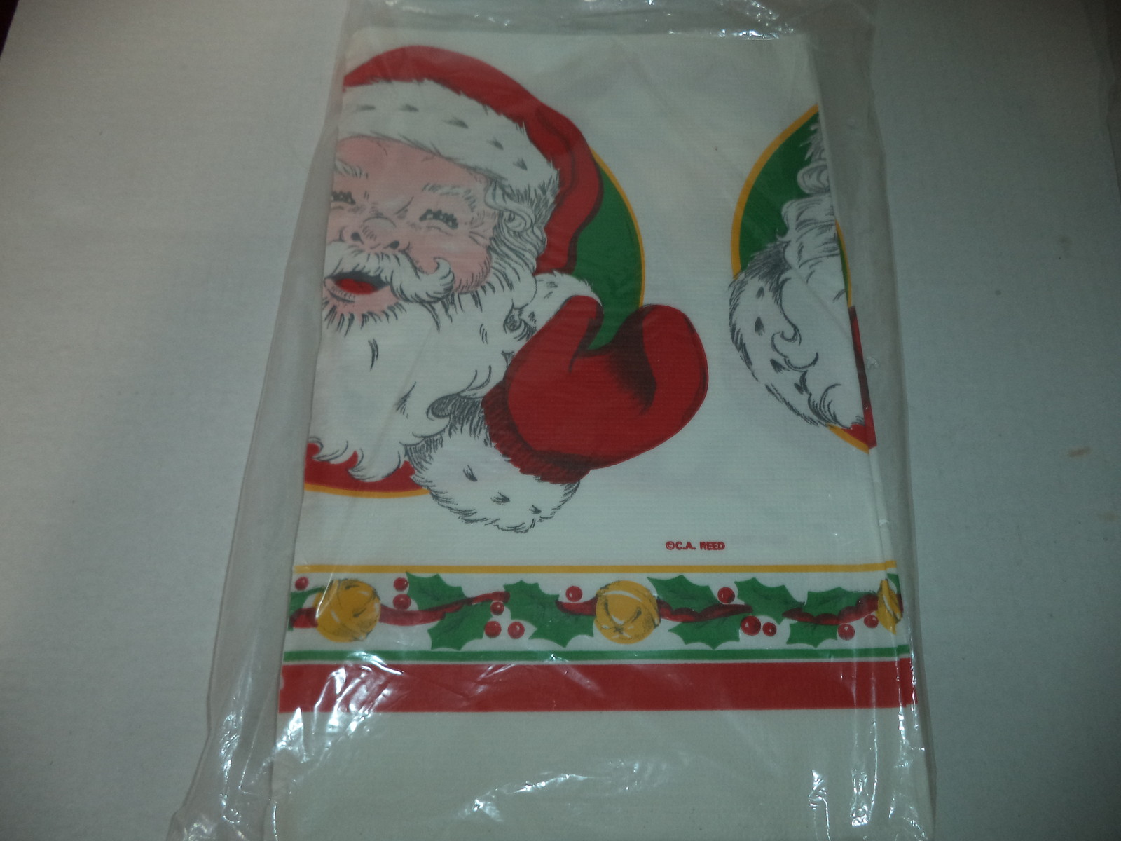 Christmas Santa Claus Paper Table Cover 52 Inches X 96 Inches