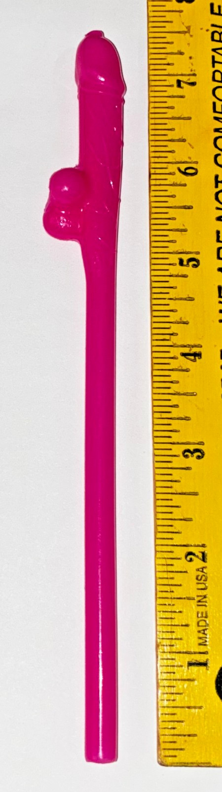 Naughty Bachelorette Party Novelty Penis Straws, 18 in Multiple Colors