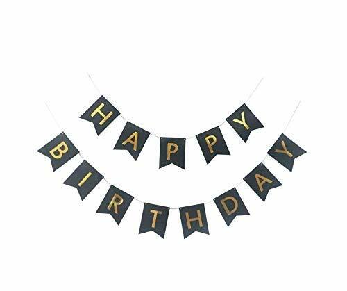 Bipra 85 Pieces Black & Gold Party Decorations – Includes Happy Birthday Banner
