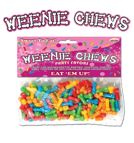 Bachelorette Party WEENIE CHEWS – MULTI FLAVOR PENIS SHAPED CANDY – 125 ct Bag
