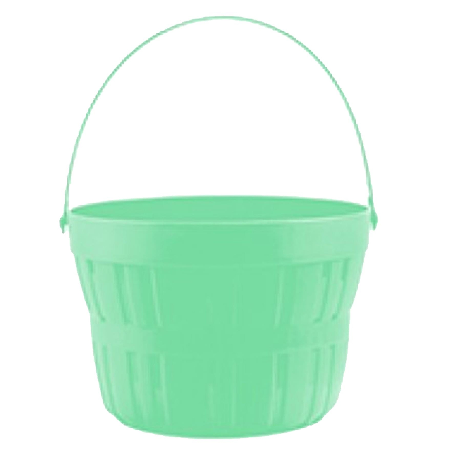 Easter Plastic Treat Bucket Gift Basket Ideal for Egg Hunt – Green